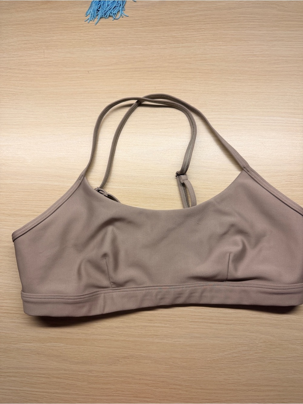 ALO Yoga Taupe Strappy Light-Support Sports Bra